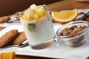 yogurt, fruits