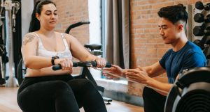 woman working out